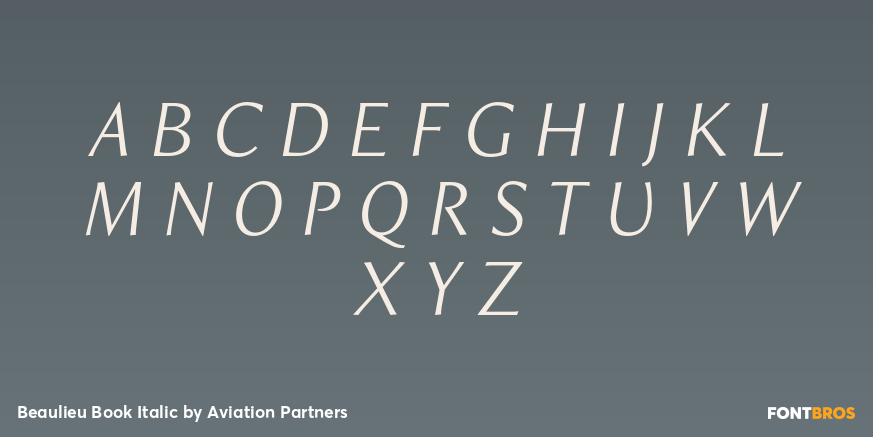 Beaulieu Book Italic Font Poster #1