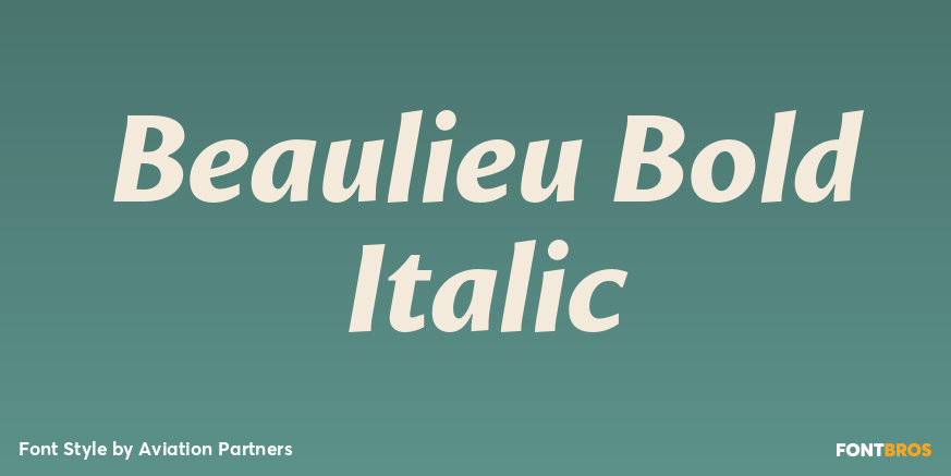 Beaulieu Bold Italic Font Poster #1