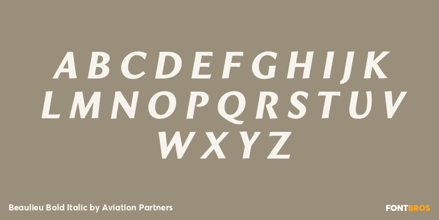Beaulieu Bold Italic Font Poster #1