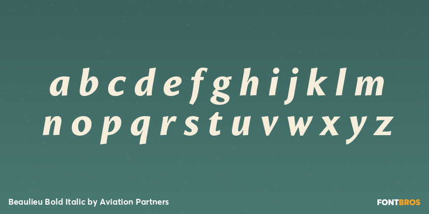 Beaulieu Bold Italic Font Poster #1