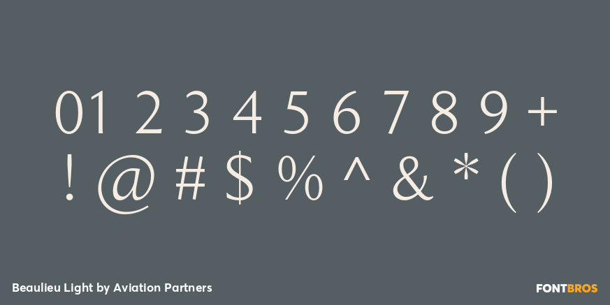 Beaulieu Light Font Poster #4