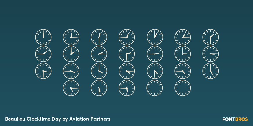 Beaulieu Clocktime Day Font Poster #2