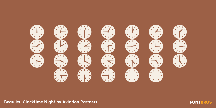 Beaulieu Clocktime Night Font Poster #2