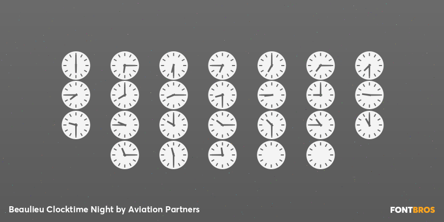 Beaulieu Clocktime Night Font Poster #3