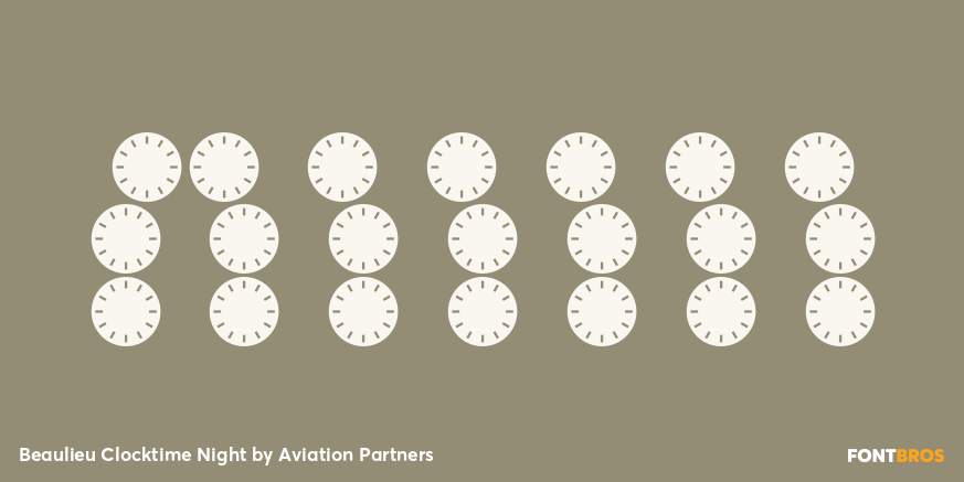 Beaulieu Clocktime Night Font Poster #4