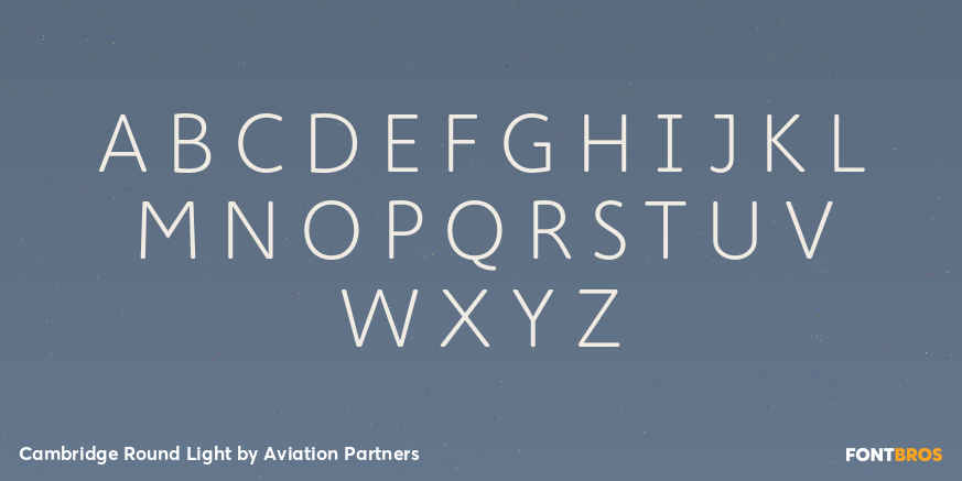 Cambridge Round Light Font Poster #2