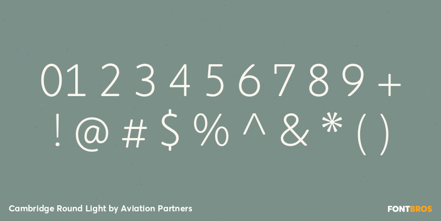 Cambridge Round Light Font Poster #4