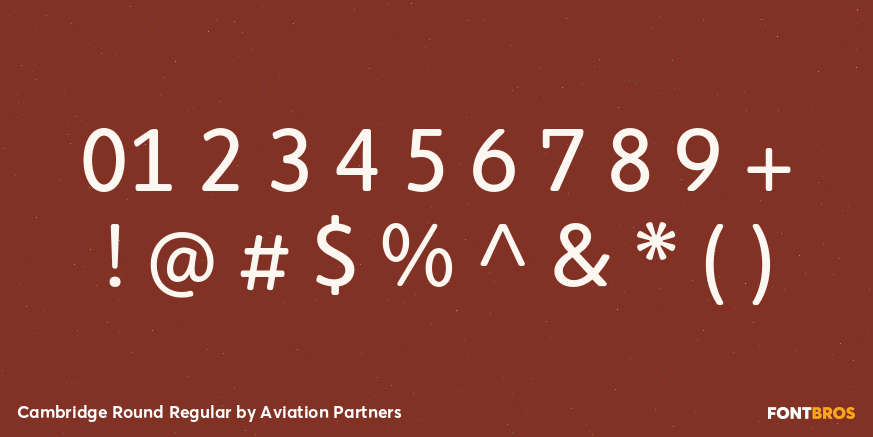 Cambridge Round Regular Font Poster #1