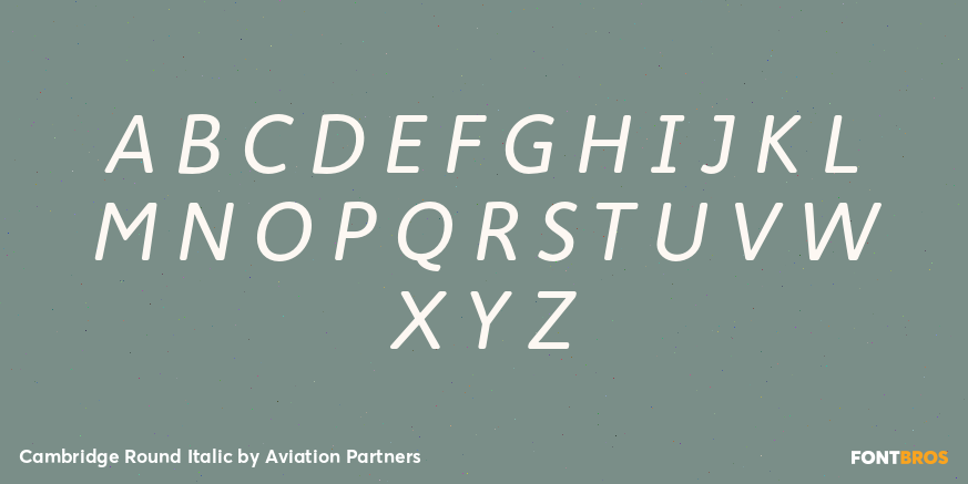 Cambridge Round Italic Font Poster #1