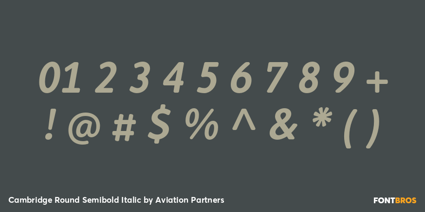Cambridge Round Semibold Italic Font Poster #4