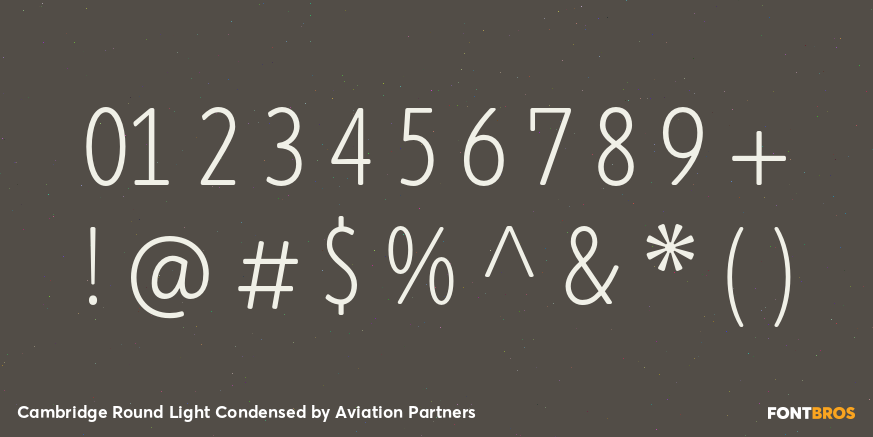 Cambridge Round Light Condensed Font Poster #4