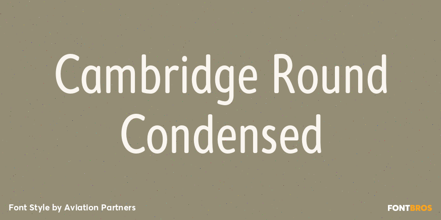 Cambridge Round Condensed Font Poster #1