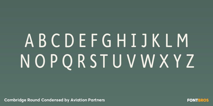 Cambridge Round Condensed Font Poster #1