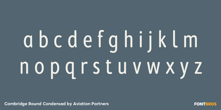 Cambridge Round Condensed Font Poster #1