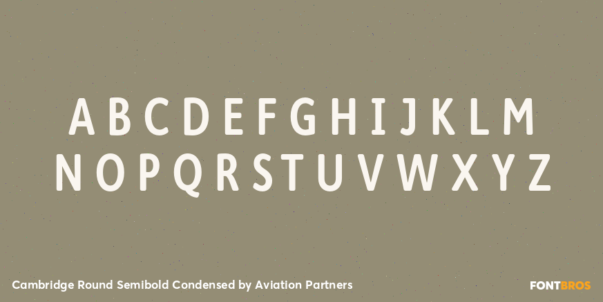 Cambridge Round Semibold Condensed Font Poster #2