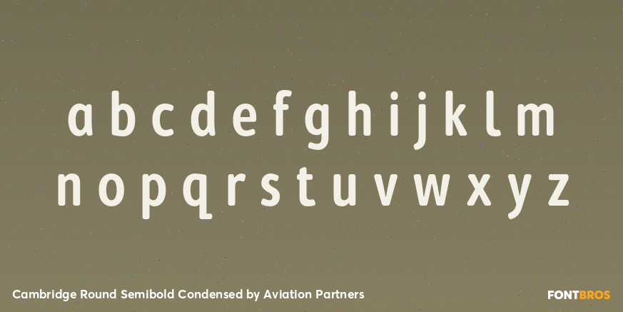 Cambridge Round Semibold Condensed Font Poster #3