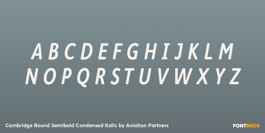 Cambridge Round Semibold Condensed Italic Font Poster #2