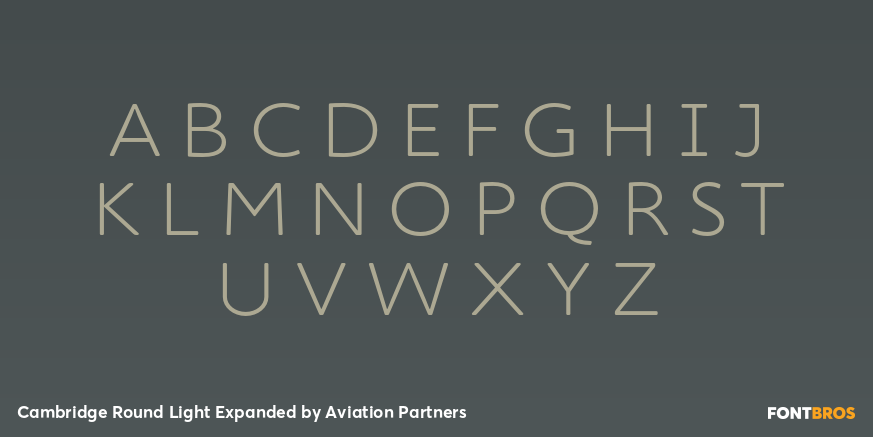 Cambridge Round Light Expanded Font Poster #1