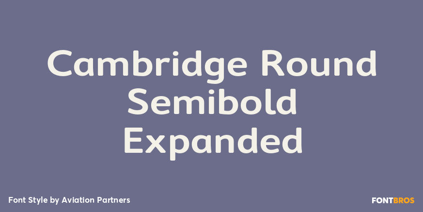 Cambridge Round Semibold Expanded Font Poster #1
