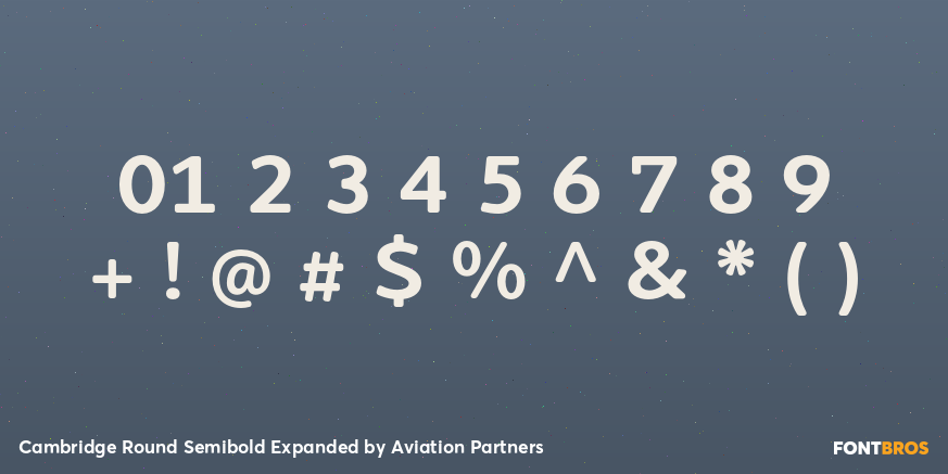 Cambridge Round Semibold Expanded Font Poster #1