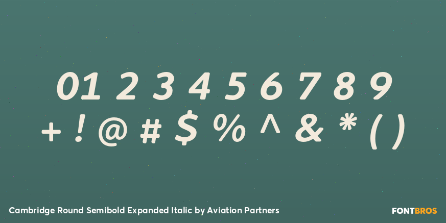 Cambridge Round Semibold Expanded Italic Font Poster #4