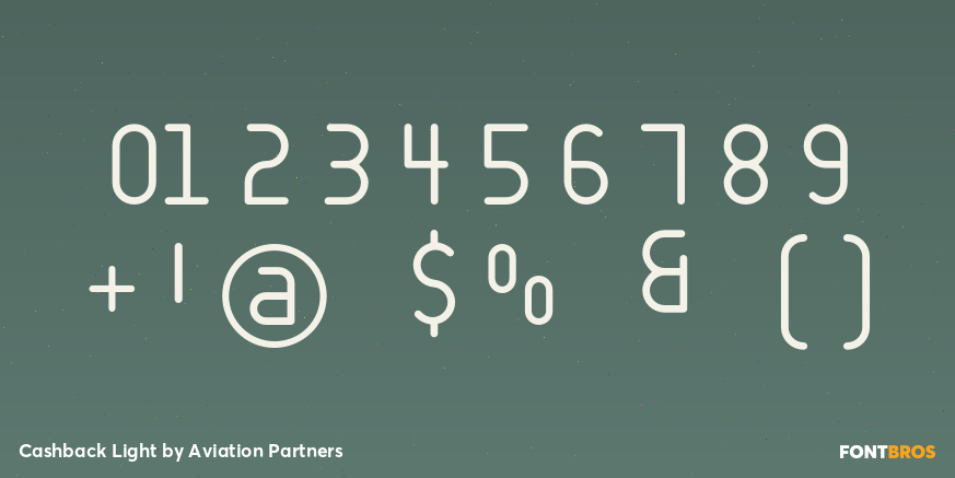 Cashback Light Font Poster #4