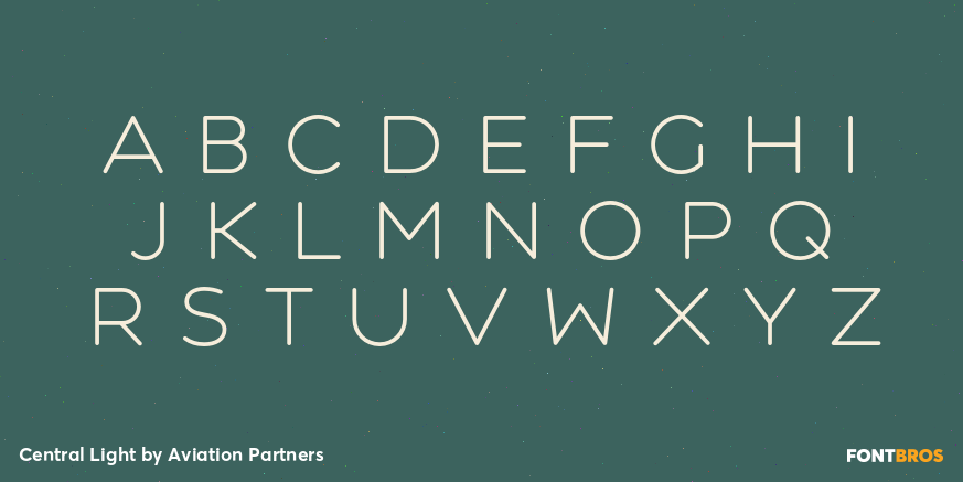 Central Light Font Poster #2