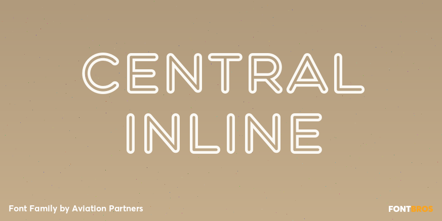 Central Inline Font Poster