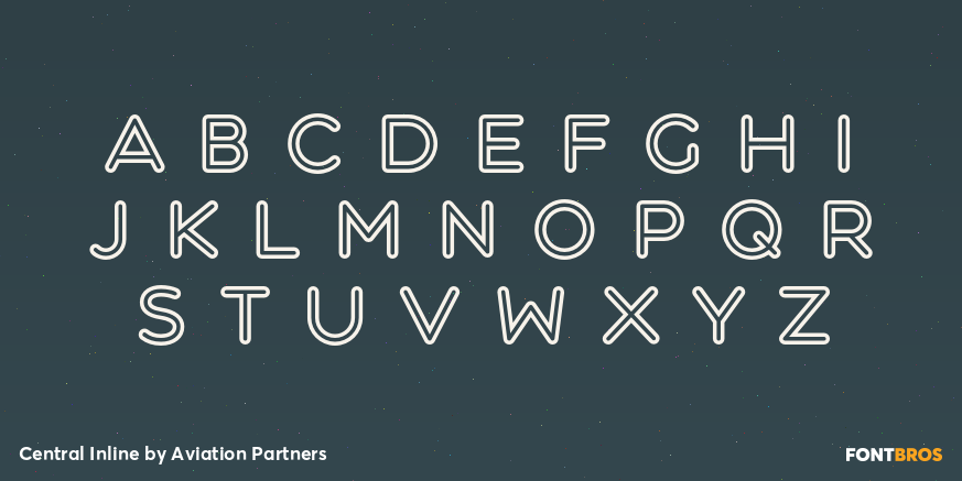 Central Inline Font Poster #2