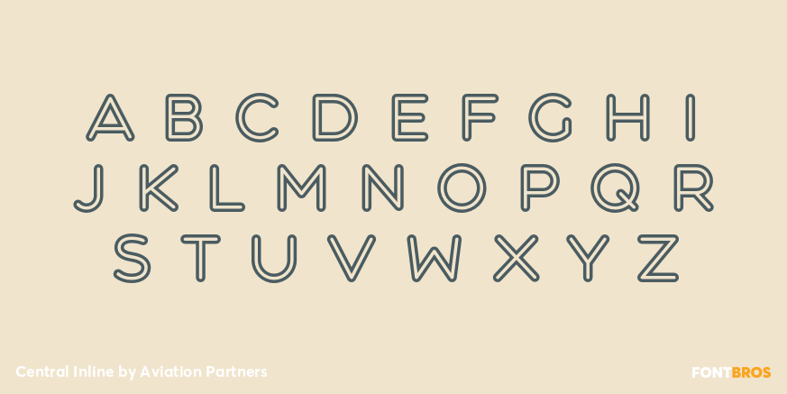 Central Inline Font Poster #3