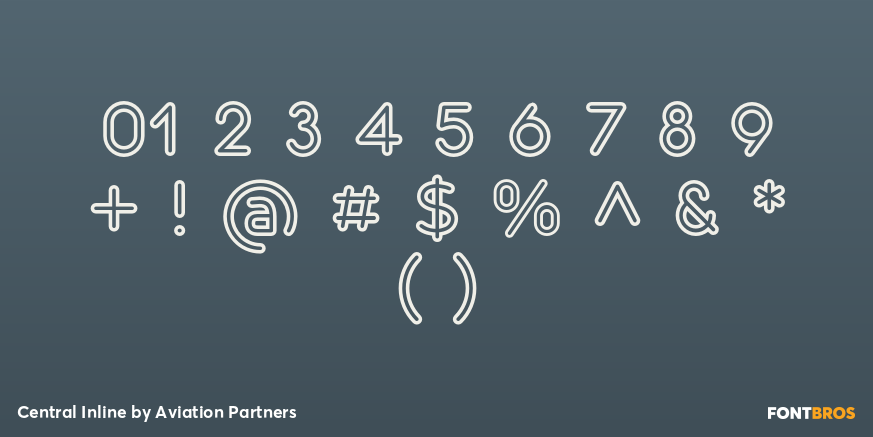 Central Inline Font Poster #4