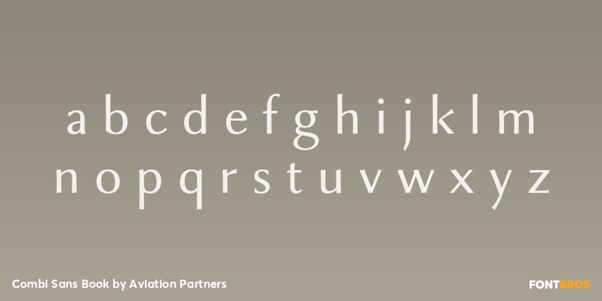 Combi Sans Book Font Poster #3