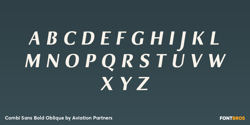 Combi Sans Bold Oblique Font Poster #2