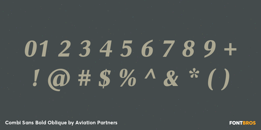 Combi Sans Bold Oblique Font Poster #4