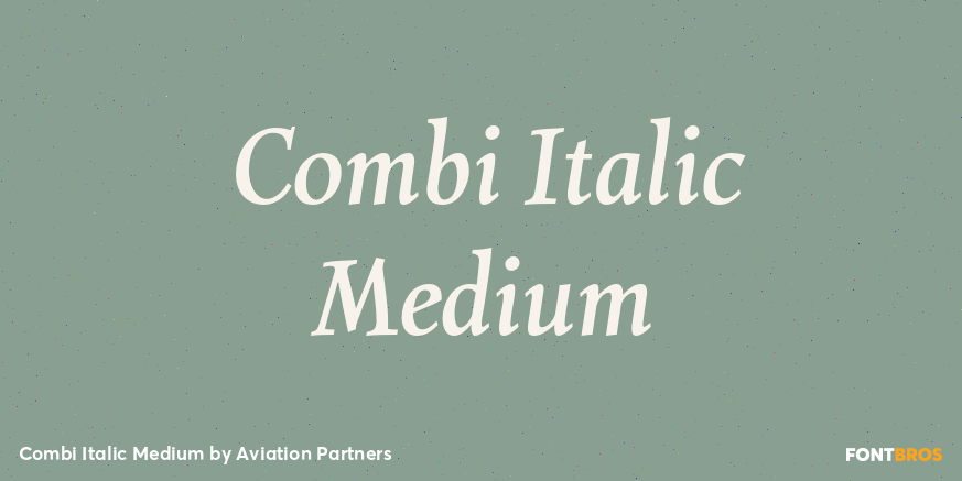Combi Italic Medium Font Poster #1