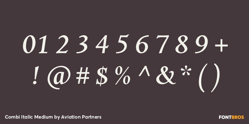 Combi Italic Medium Font Poster #4