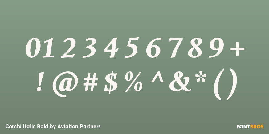 Combi Italic Bold Font Poster #4