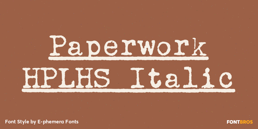 Paperwork HPLHS Italic Poster