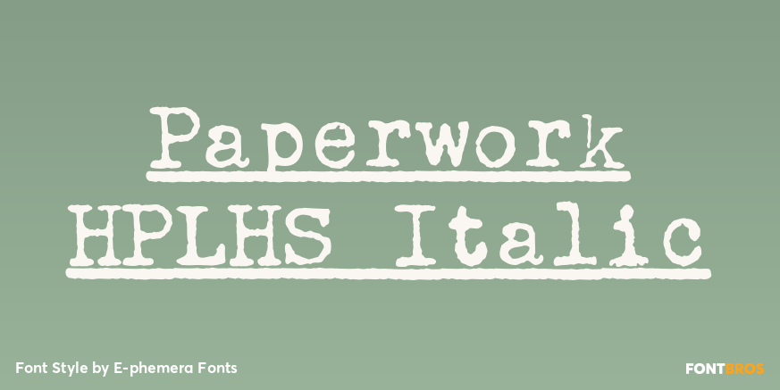 Paperwork HPLHS Italic Poster