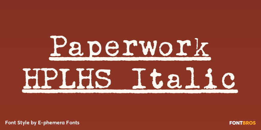 Paperwork HPLHS Italic Poster