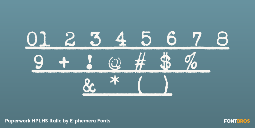 Paperwork HPLHS Italic Font Poster #1