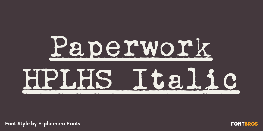 Paperwork HPLHS Italic Poster