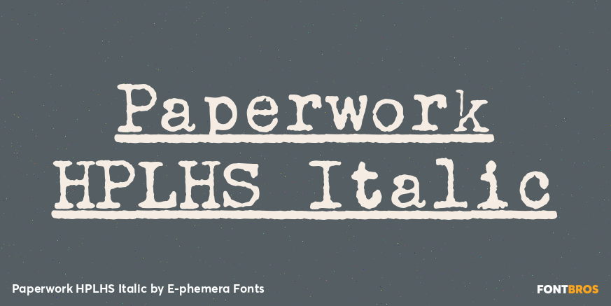 Paperwork HPLHS Italic Poster