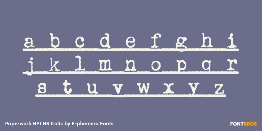 Paperwork HPLHS Italic Font Poster #3