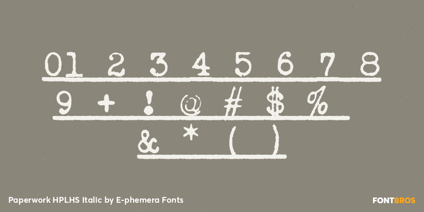 Paperwork HPLHS Italic Font Poster #4