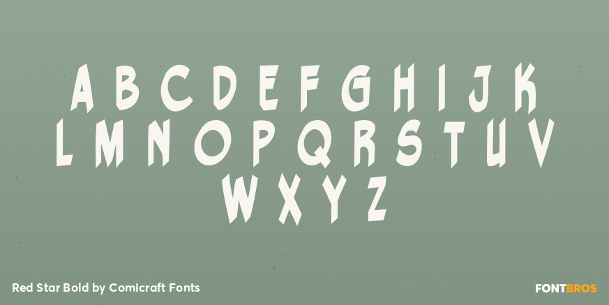 Red Star Bold Font Poster #2