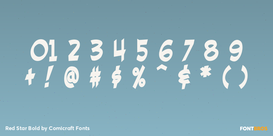 Red Star Bold Font Poster #4