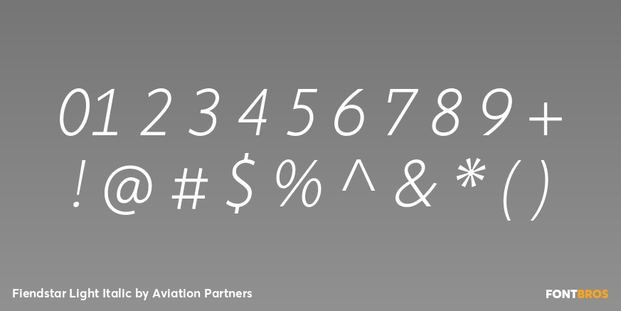 Fiendstar Light Italic Font Poster #1