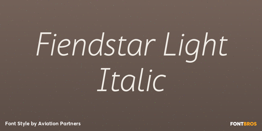 Fiendstar Light Italic Font Poster #1