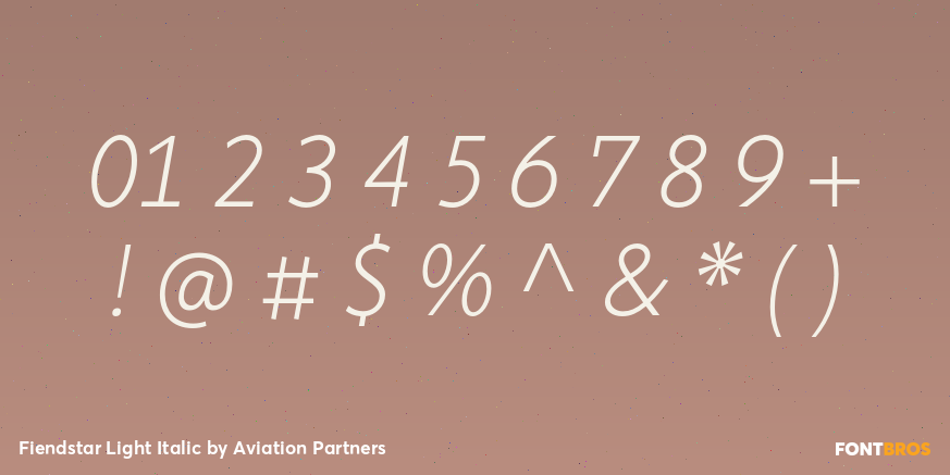 Fiendstar Light Italic Font Poster #4